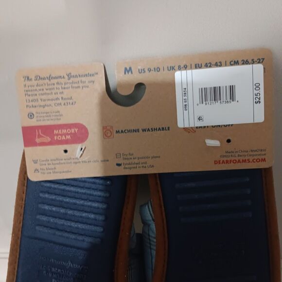 Dearfoams Men's Medium 9-10 memory foam - Picture 3 of 3